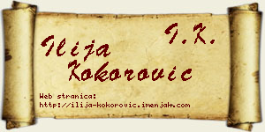Ilija Kokorović vizit kartica